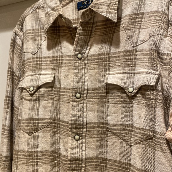 Polo Ralph Lauren Western Pearl Snap Shirt Medium - Picture 3 of 9